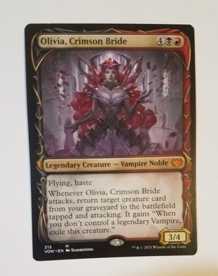 Olivia, Crimson Bride Showcase MTG VOW 315 Mythic HP Vampire Rakdos Commander