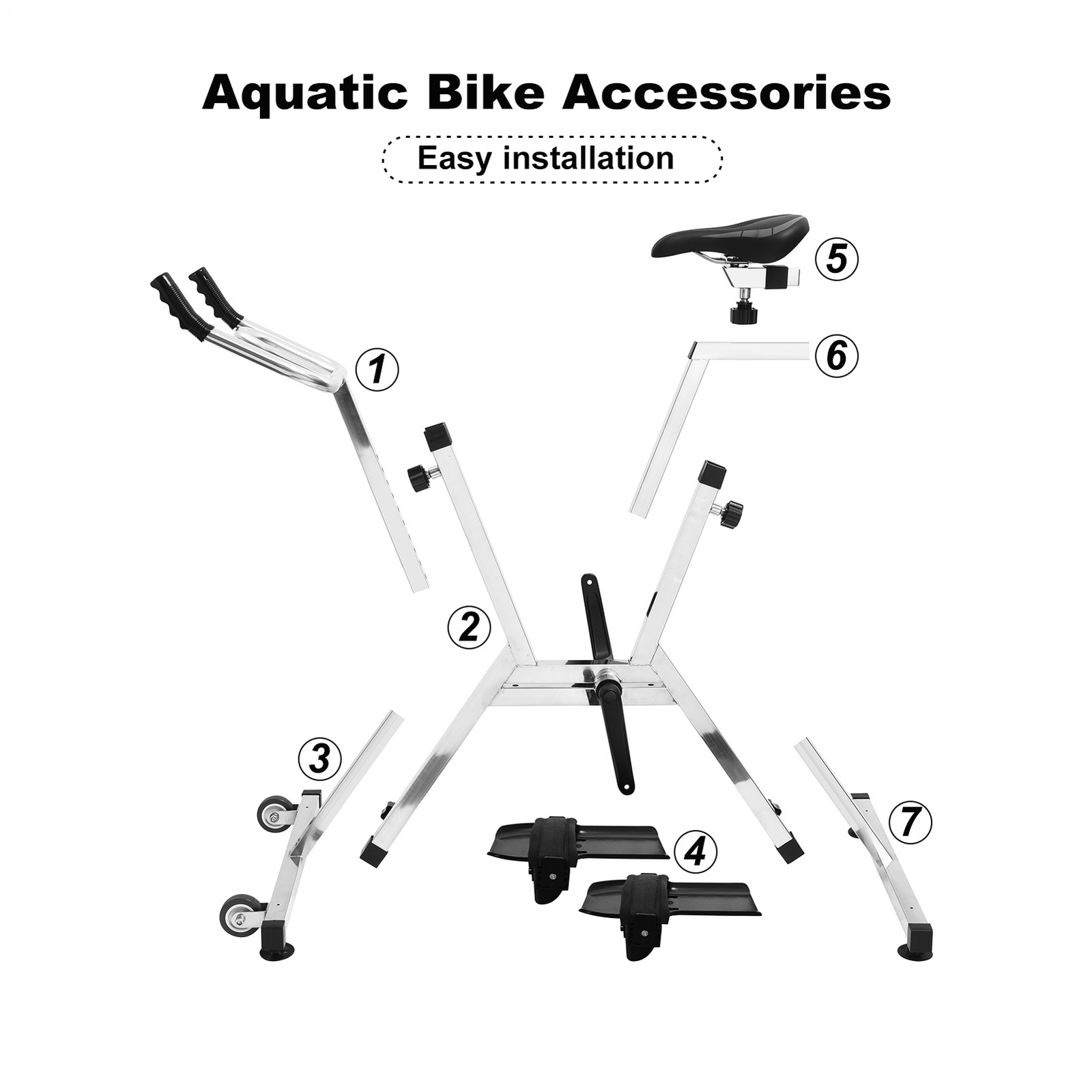 316L Stainless steel Aquatic Bike Equipment Swimming Pool Water Bike of Exercise
