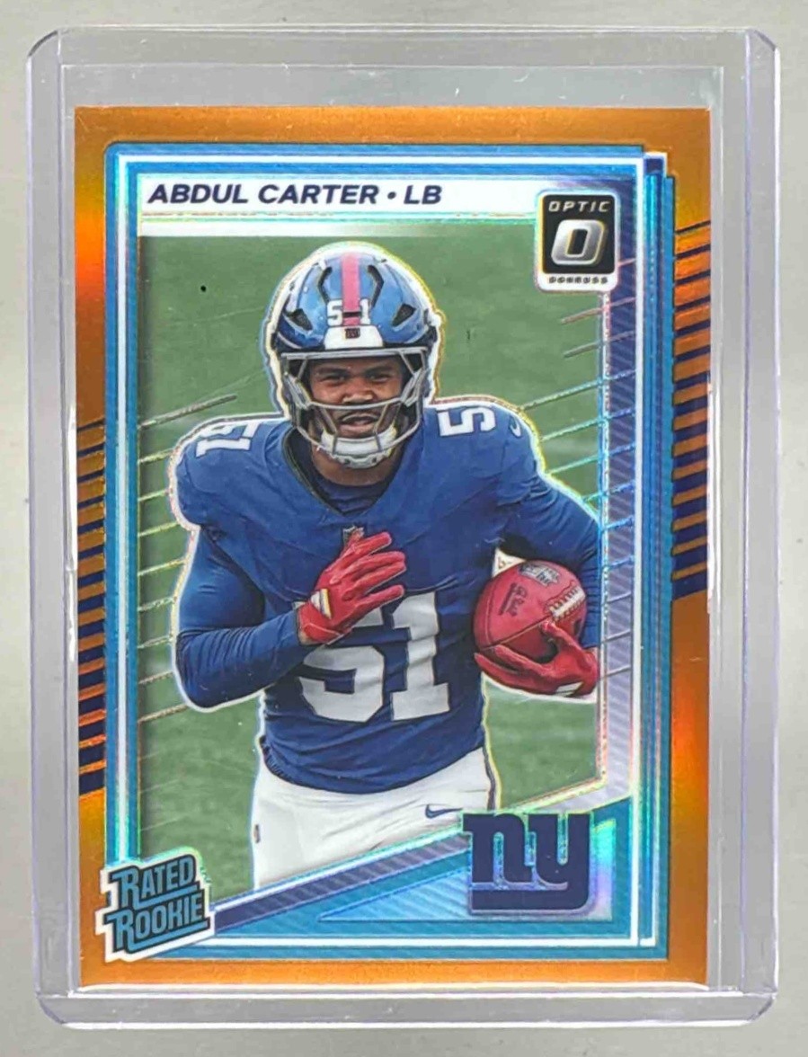 Abdul Carter 2025 Panini Donruss Optic #300 Orange Prizm Rated Rookie /299