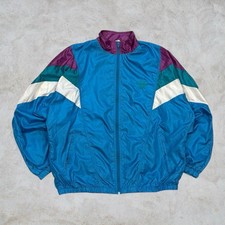 Vintage 90s Adidas Track Jacket Windbreaker Shell Suit Festival Men’s Medium