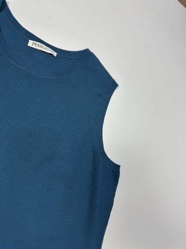 Pendleton Sweater Mens L / XL Blue Merino Wool Lightweight Knit Vest - Picture 3 of 9