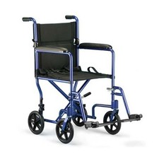 ProBasics Aluminum Lightweight Transport Chair - Weighs just 19 lbs - Blue