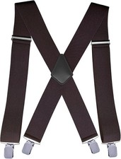 2Inch Men'S Heavy Duty Suspenders with Strong Clips Adjustable X-Back for Work J