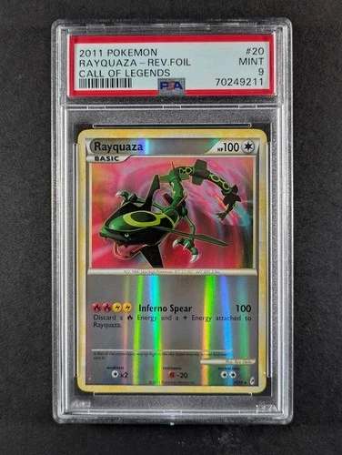 2011 Pokemon RAYQUAZA #20/95 Call Of Legends Unlimited Reverse Foil PSA 9