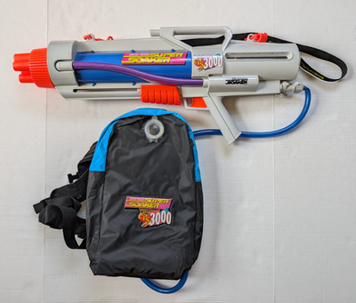 #ad READ Super Soaker CPS 3000 Water Blaster Gun Complete w Backpack Tested Larami $174.99