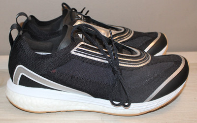 ADIDAS X STELLA MCCARTNEY BOSTON BLACK SILVER METALLIC SHOES WOMEN'S SZ 6 NEW