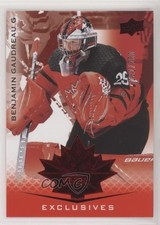 2021 Upper Deck Team Canada Juniors Exclusives /250 Benjamin Gaudreau #39 04u3