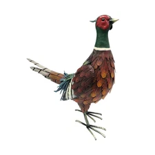 Primus Metal Ring-Necked Pheasant –  Handcrafted Bird Garden Decor Ornament