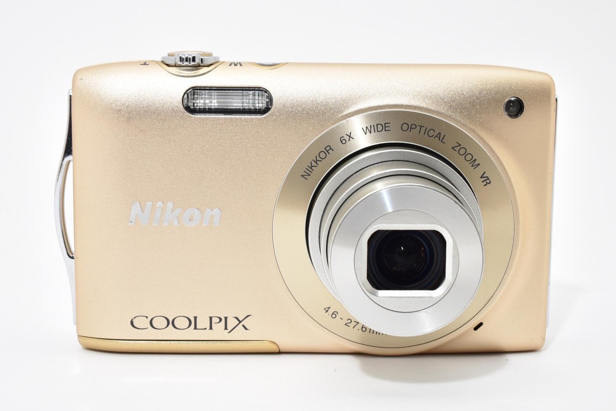 デジタルカメラ Nikon COOLPIX S3300 6X Zoom 16.0 Mp Gold Nikon COOLPIX S3300 16 MP Digital Camera 6X Zoom gold from japan