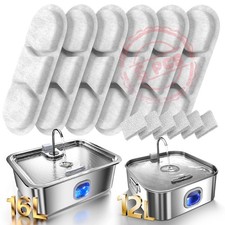 Dog Water Fountain Stainless Steel, 12L/16L Large Pet Water Fountain for Dogs...