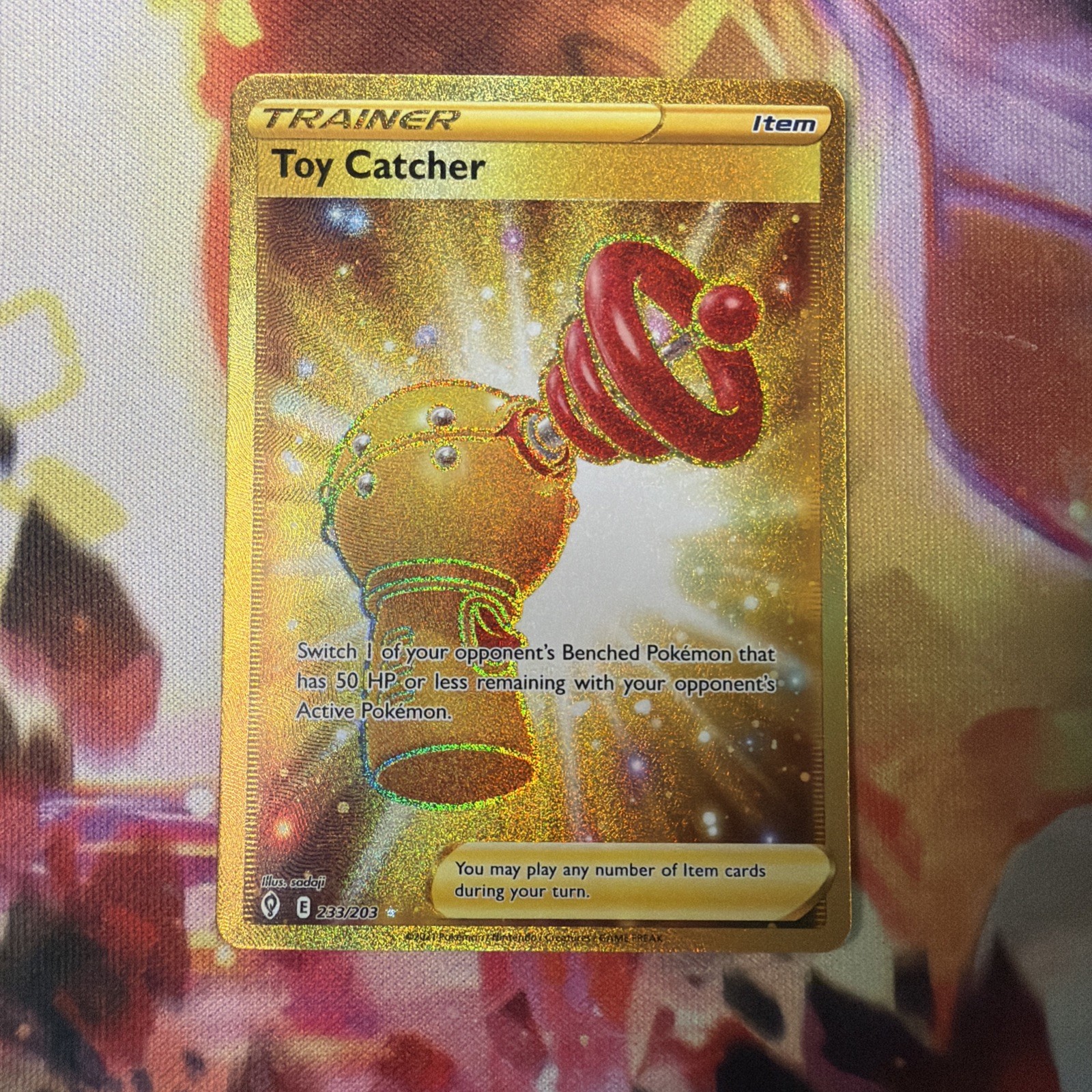 Toy Catcher (Secret) 233/203 SWSH07: Evolving Skies Holo Pokemon TCG