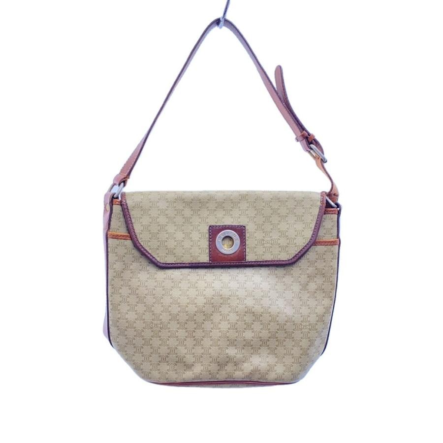 CELINE PVC Shoulder Bag BEG All-Over Pattern M10 Japanese Import