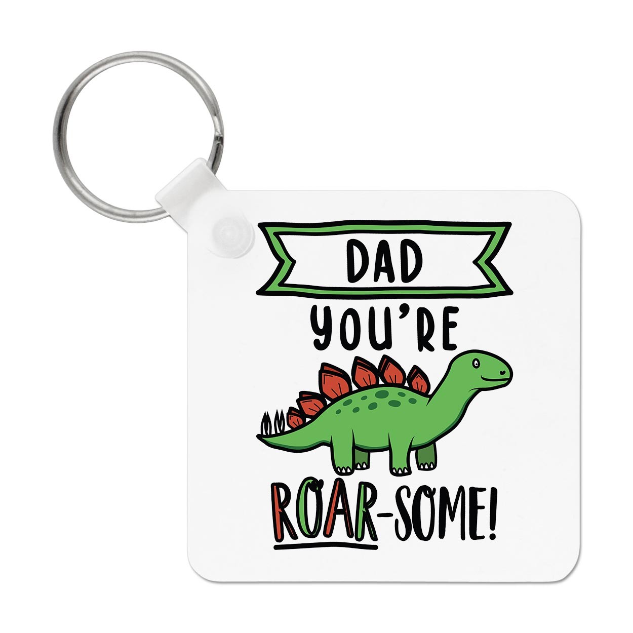 Dad You're Roarsome Dinosaur Keyring Key Chain Love Fathers Day Best Awesome