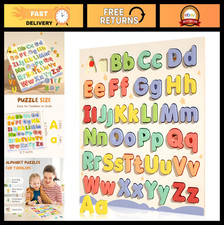 Wooden Alphabet Puzzles for Toddlers, Montessori ABC Learning Toys, Educational