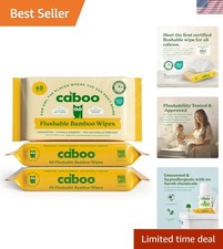 Flushable Bamboo Wipes All Natural Septic Safe Biodegradable Unscented