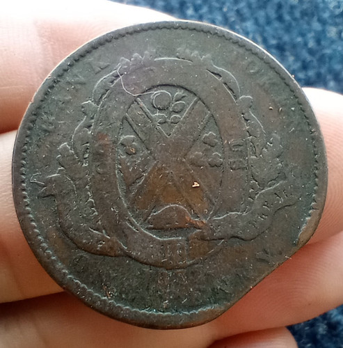 1837 Bank of Canada Half Penny Token W/ Clipped Planchette