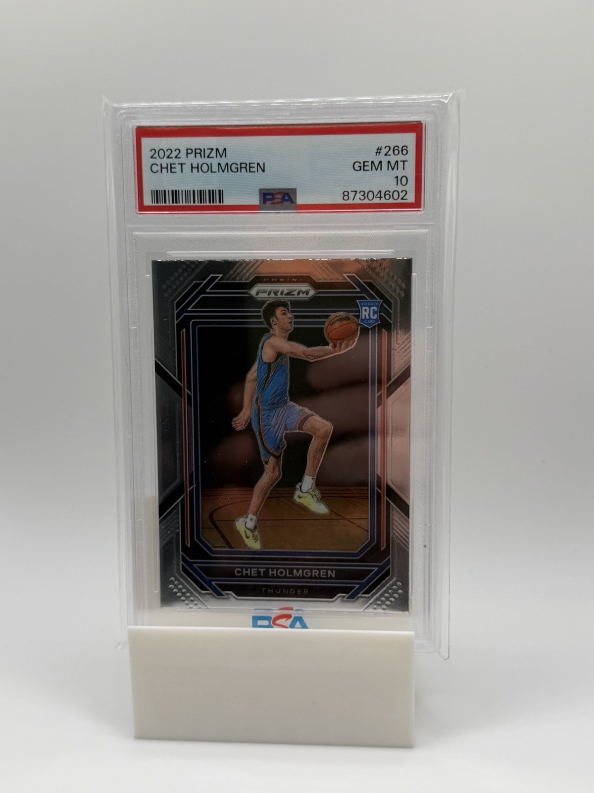 Panini 2022-23 Prizm Chet Holmgren Rookie #266 PSA 10 Oklahoma City Thunder