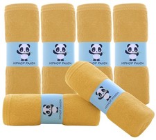 HIPHOP PANDA Baby Washcloths, Rayon Made from 10x10 Inch Pack of 6 , Honey