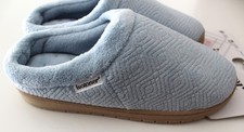 ISOTONER Signature Gemma Diamond Microter Slippers Size XL 9.5-10 Blue Fog