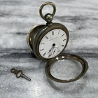 American Waltham Watch Co. 18s model 1857 15j antique Pocket Watch with Key
