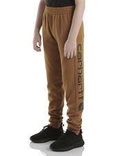 Carhartt Youth Boys Brown XL 18-20 Logo Sweatpants Jogger BN8429-B