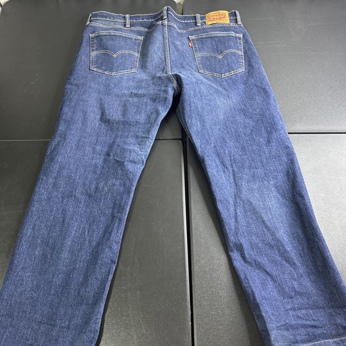 Levis 514 Men Straight Fit Jeans 42X32 Blue Red Tab Stretch 5 Pocket Denim Pants - Picture 6 of 7
