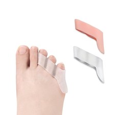 2 Silikon Zehenspreizer kleiner Zeh Hallux Valgus Zehenkorrektur Ballenschutz