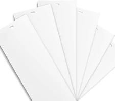 White Vertical Replacement Blinds Slats Sliding Glass Door Window (6 Pack)