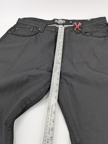 Pantalones de mezclilla vintage Y2K NOS Akademiks negros bolsillo ajuste verdadero para hombre 44 ¡NUEVOS! - Imagen 3 de 13