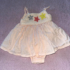 Primark Baby Girls Dress with Built-In Vest – Up to 1 Month – Pink & Cream