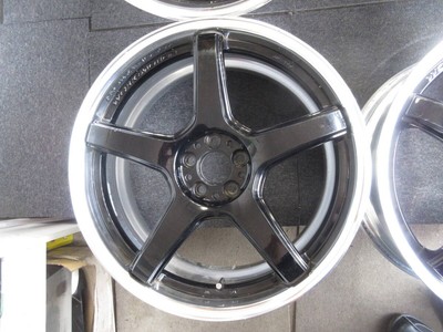 G2834-24 2 Work Emotion T5R 2P 4 Piece Set Black 19 Inch 8J 45 5 