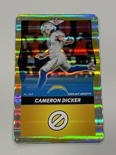 2025 UNO Elite Alt Jerseys Football Yellow Foil - Cameron Dicker - Chargers