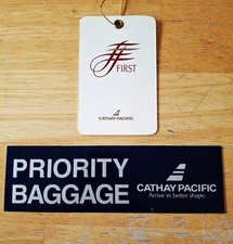 CATHAY PACIFIC 1st Class Passenger Baggage Luggage Tag + Priority Baggage