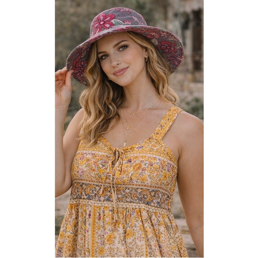 NWOT Juicy Couture Floral Bucket Hat Y2K Pink Retro | eBay