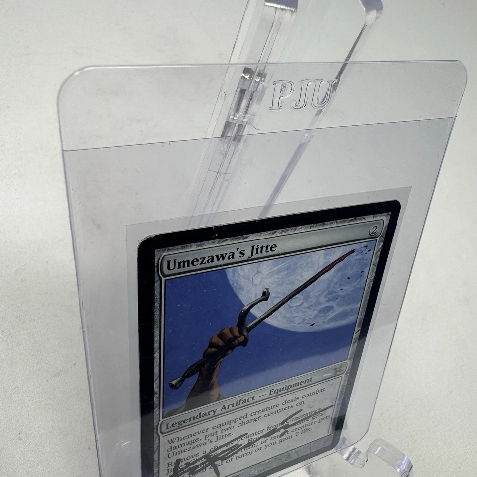 Magic MTG Betrayers of Kamigawa Umezawa's Jitte Signed by Christopher Moeller LP - Image 4 of 4