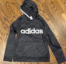 Adidas Hoodie Youth Extra Large Black Sweatshirt Pullover Skater Outdoor Boys