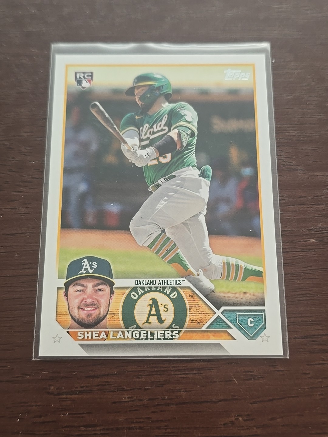 2023 Topps #127 Shea Langeliers Advanced Stats 208/300 RC Oakland Athletics