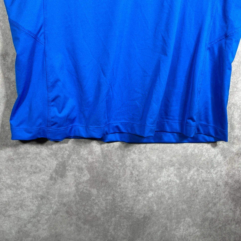 Camisa de golf Tail para mujer grande azul manga corta cuarto cremallera pulóver exterior Foto 3 de 4