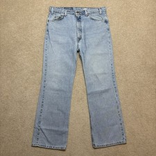 Vtg 90s Levis 517 Jeans Mens 34x30 Light Wash Orange Tab Bootcut Denim Made USA