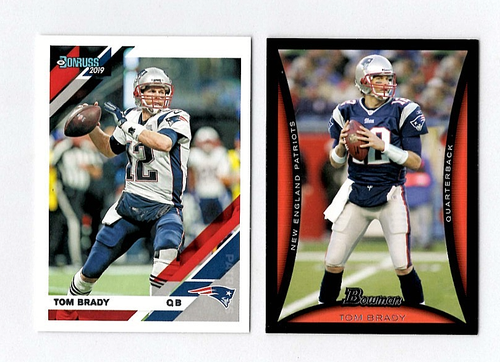 Tom Brady - New England Patriots uniform - (2) BASE CARD LOT