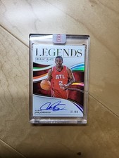 2024-25 Immaculate Legends Joe Johnson On Card Encased Redemption Auto /99 Hawks