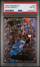 1996-97 Fleer Metal Kevin Garnett #224 PSA 8 Timberwolves HOF Metallized