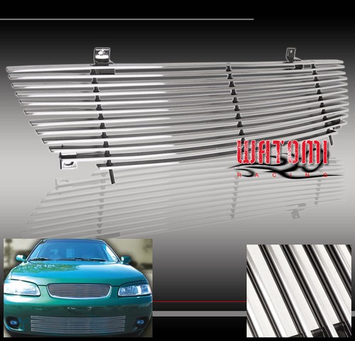NEW FRONT MAIN UPPER BILLET GRILLE ALUMINUM POLISHED FOR 00-03 SENTRA SEDAN 4DR