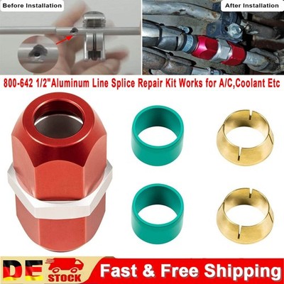 800-642 A/C Line Splice Connector Splicer Coupler For 1/2'' Aluminum / Hard Line