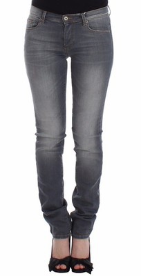 Ermanno Scervino Women Gray Jeans Pants Cotton Skinny Casual Denim Trousers W 26