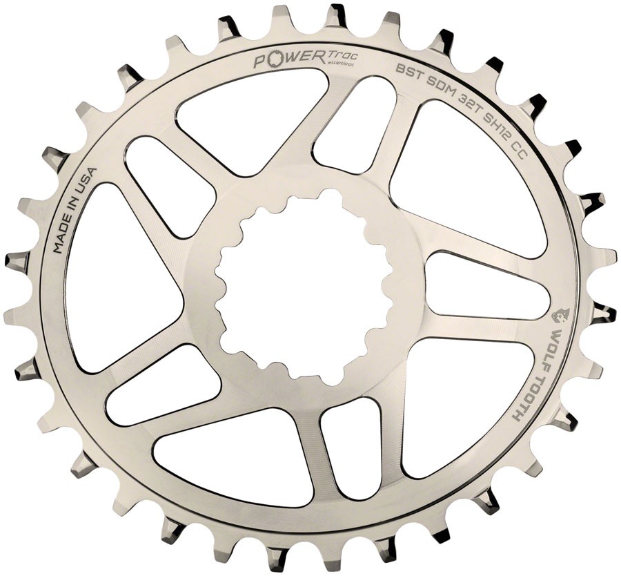Wolf Tooth 32T Nickel Alloy Elliptical Chainring for Direct Mount 12-Speed 17390₽