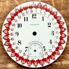 ANTIQUE 18 SIZE WALTHAM “ACORN” DIAL by EXRA C FITCH PORCELAIN POCKET WATCH DIAL — photo 1