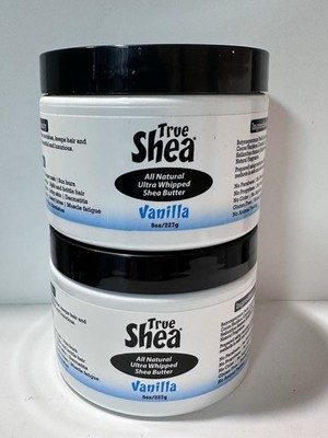 True Shea Natural UltraWhipped Shea Butter Vanilla 8oz Firming Skincare Lot Of 2