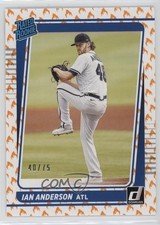 2021 Panini Donruss Rated Rookies On Fire 40/75 Ian Anderson #47 0jx5