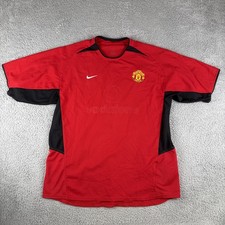 VTG Manchester United Jersey Mens XL Nike Football Shirt Vodafone 2002 2004 Home